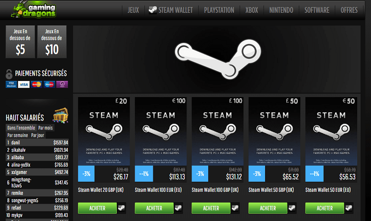 carte-steam-Gaming-Dragons