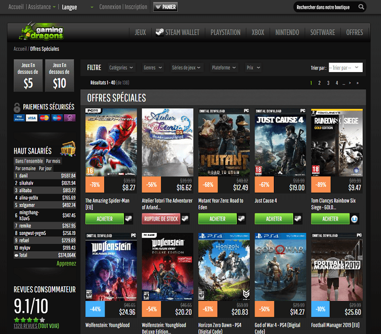 page-accueil-gaming-dragons.com