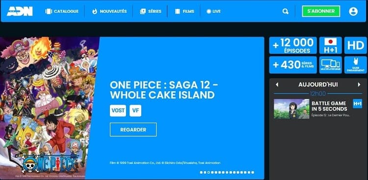 page-accueil-plateforme-streaming-ADN